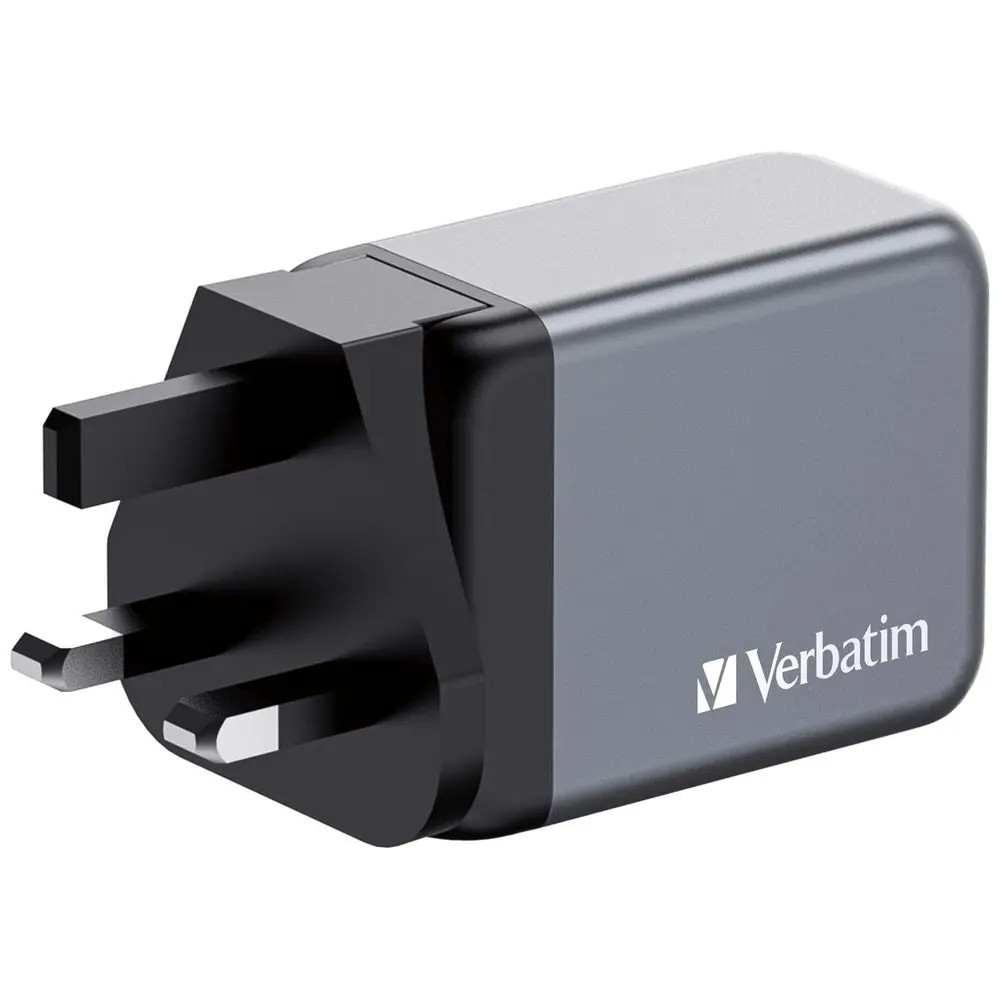 Зарядно устройство, Verbatim GNC-65 GaN Charger 3 Port 65W USB A/C (EU/UK/US) - image 3