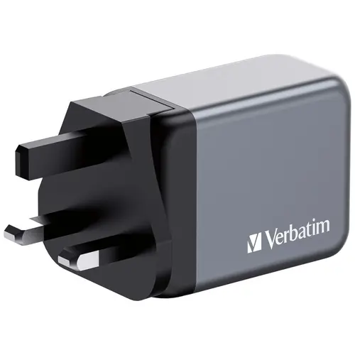 Зарядно устройство, Verbatim GNC-65 GaN Charger 3 Port 65W USB A/C (EU/UK/US) - image 3