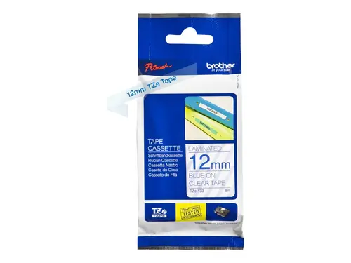 Консуматив, Brother TZe-133 Tape Blue on Clear, Laminated, 12mm, 8m - Eco - image 2