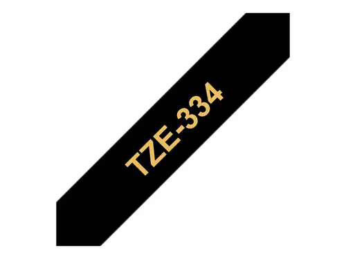 Консуматив, Brother TZe-334 Tape Gold on Black , Laminated, 12mm, 8m - Eco - image 4