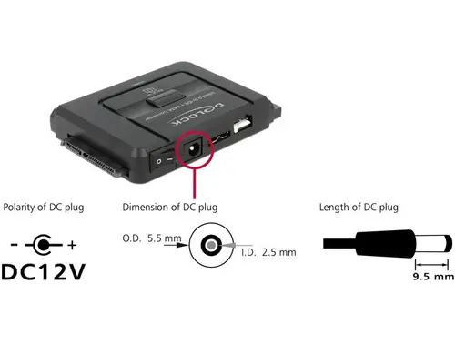 Конвертор Delock, USB 5 Gbps - SATA 6 Gb/s / IDE 40 pin / IDE 44 pin, backup функция - image 3
