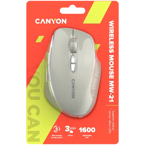 CANYON mouse MW-21 BlueLED 7buttons Wireless Cosmic Latte - image 5