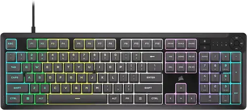 CORSAIR K55 CORE RGB Μαύρο, πλήρως προσαρμόσιμος οπίσθιος φωτισμός RGB δέκα ζωνών - 1