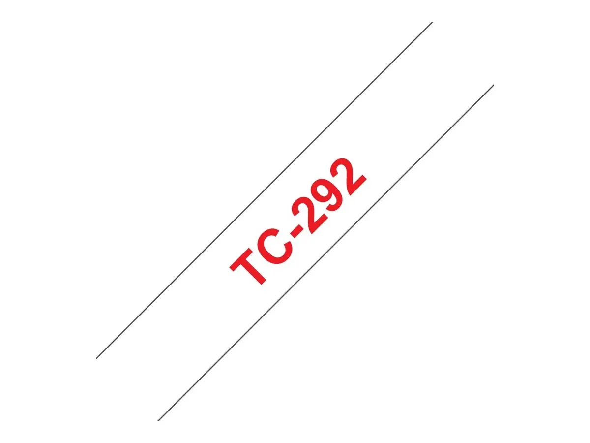 BROTHER P-Touch TC-292 red on white 9mm - image 1