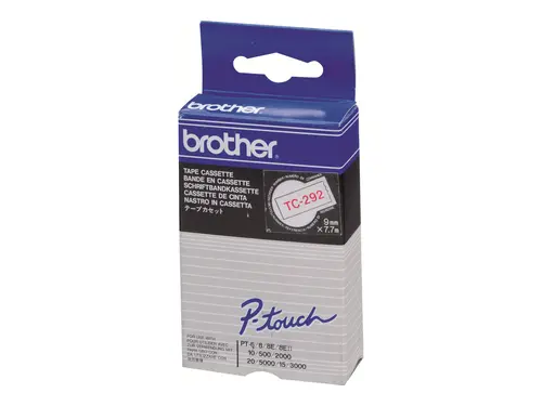 BROTHER P-Touch TC-292 red on white 9mm
