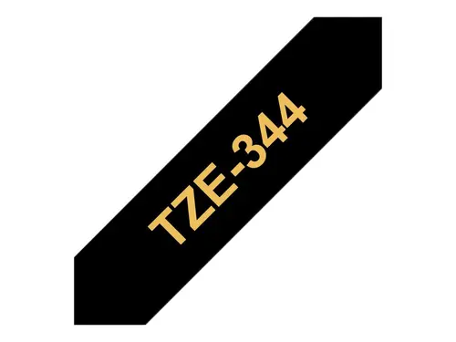 Консуматив, Brother TZe-344 Tape Gold on Black, Laminated, 18mm, 8m - Eco - image 3
