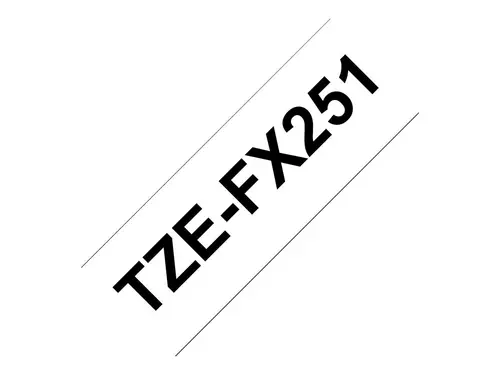 Consumabil, Brother TZe-FX251 Bandă Negru pe alb, ID flexibil, 24mm, 8m - 2