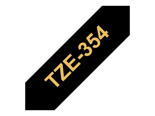Консуматив, Brother TZe-354 Tape Gold on Black, Laminated, 24mm, 8 m - Eco - image 3