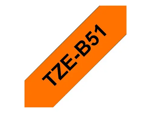 BROTHER P-Touch TZE-B51 black on neon orange 24mm - image 3