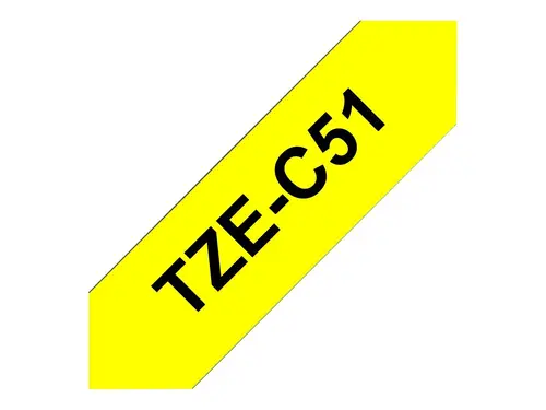 BROTHER P-Touch TZE-C51 black on neon yellow 24mm - 4