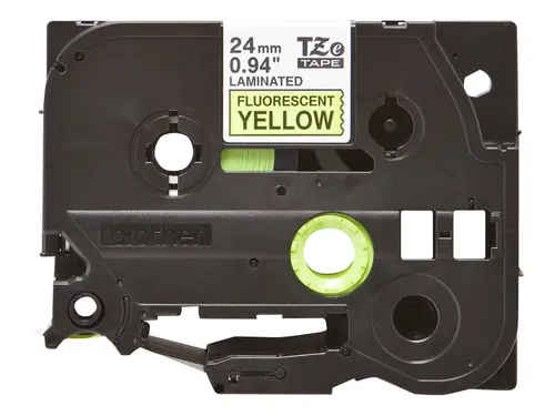 BROTHER P-Touch TZE-C51 negru pe galben neon 24mm - 1
