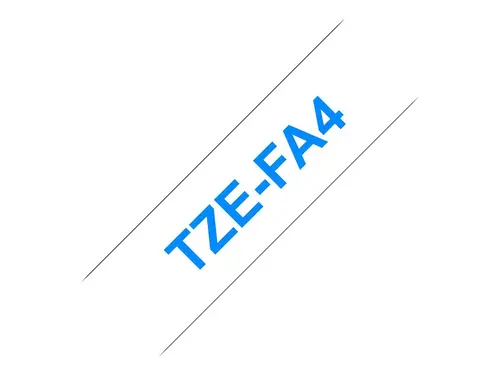 BROTHER Tape TZeFA4B 18mm Blue on White background Thermo sticky 3M - image 2