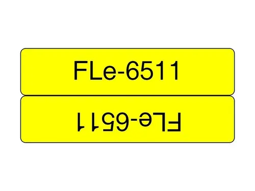 BROTHER FLe-6511 Black on White Flag Tape for Brother P-touch D800W P900W P950NW