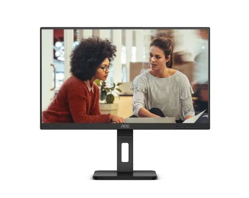 Монитор, AOC 24E3QAF, 23.8" IPS WLED, 1920x1080@75Hz, 4ms GtG, 300cd m/2, 1000:1, 20M:1 DCR, Adaptive Sync, FlickerFree, Low Blue Light, 2Wx2, Tilt, Height Adjust, Pivot, Swivel, D-SUB, HDMI, DP