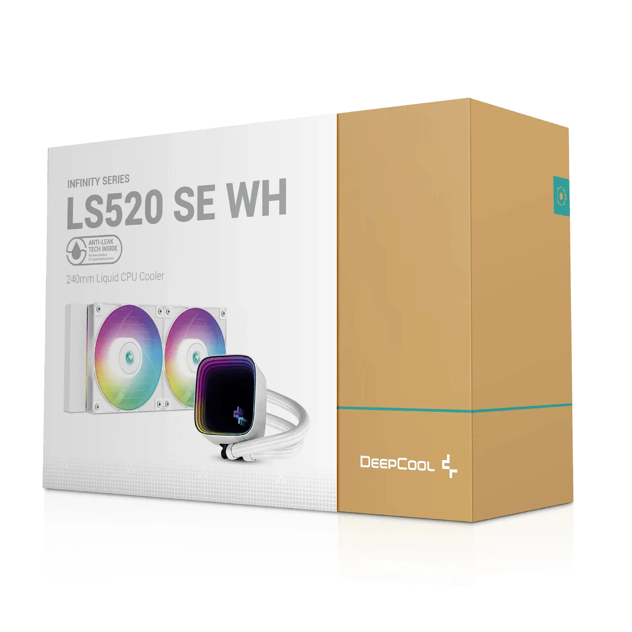 DeepCool водно охлаждане Water Cooling LS520 SE White - Addressable RGB, Infinity mirror design - LGA1700/AM5 - image 5