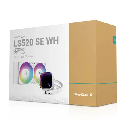 DeepCool водно охлаждане Water Cooling LS520 SE White - Addressable RGB, Infinity mirror design - LGA1700/AM5 - image 5
