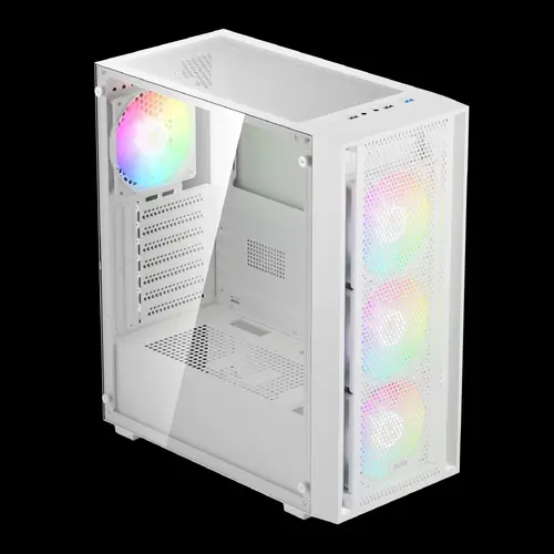 Gamdias κουτί Θήκη ATX - AURA GC2 Elite White - Mesh, RGB, Ψημένο γυαλί - 6