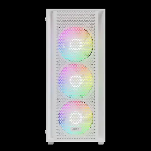 Gamdias κουτί Θήκη ATX - AURA GC2 Elite White - Mesh, RGB, Ψημένο γυαλί - 7