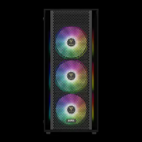 Gamdias carcasă ATX - AURA GC2 Elite - Mesh, RGB, Tempered Glass - 5