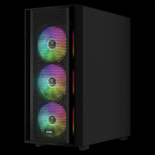 Gamdias carcasă ATX - AURA GC2 Elite - Mesh, RGB, Tempered Glass - 6