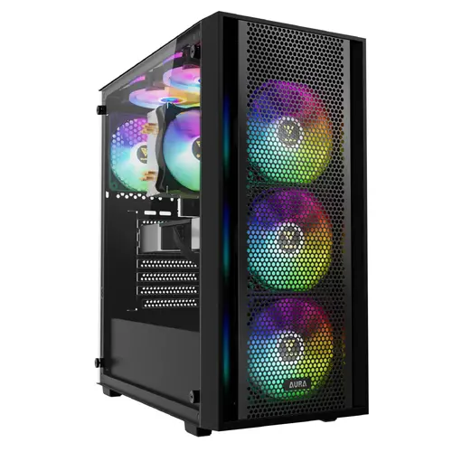 Gamdias carcasă ATX - AURA GC2 Elite - Mesh, RGB, Tempered Glass