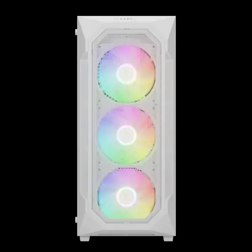 Gamdias κουτί ATX - AURA GC1 Elite White - Mesh, RGB, Tempered Glass - 5