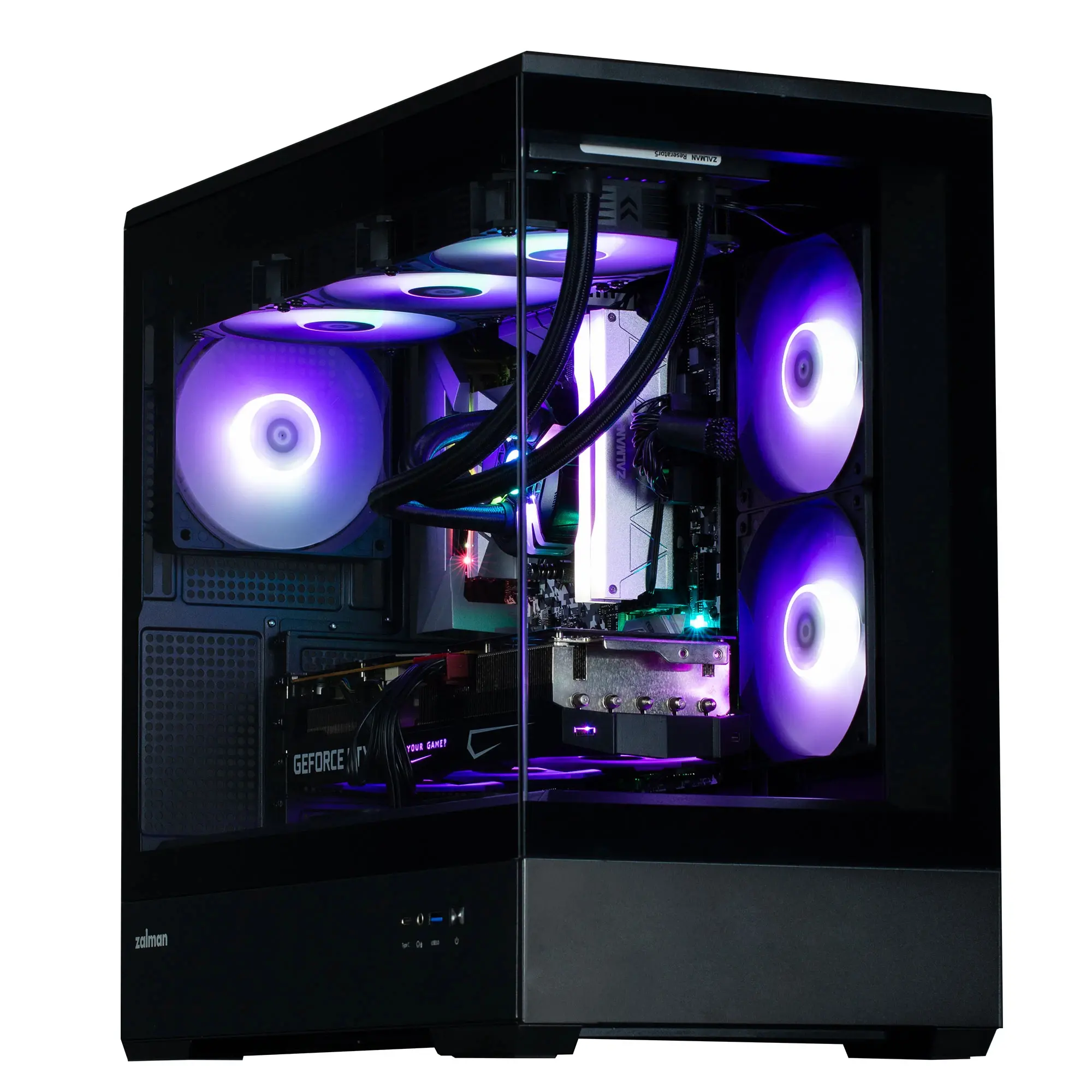 Zalman κουτί mATX - P30 Black - aRGB, Tempered Glass