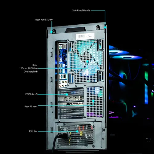 Zalman carcasă mATX - P30 Black - aRGB, Tempered Glass - 16