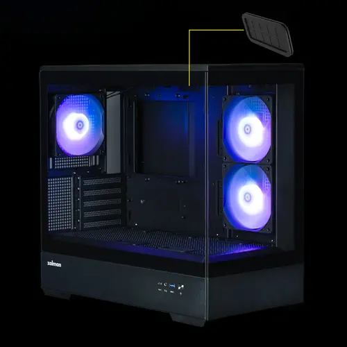 Zalman κουτί mATX - P30 Black - aRGB, Tempered Glass - 18
