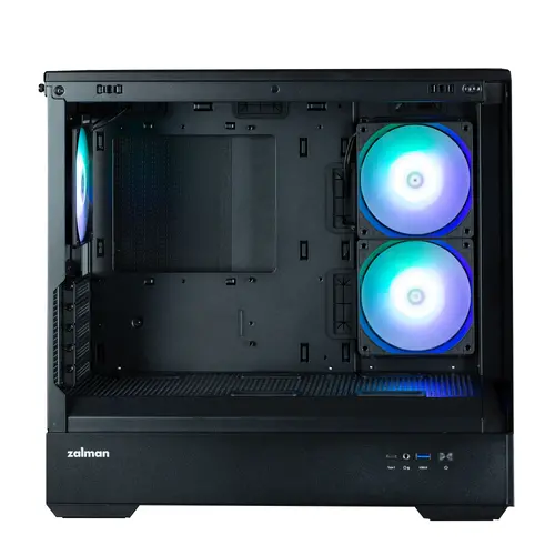 Zalman кутия Case mATX - P30 Black - aRGB, Tempered Glass - image 1
