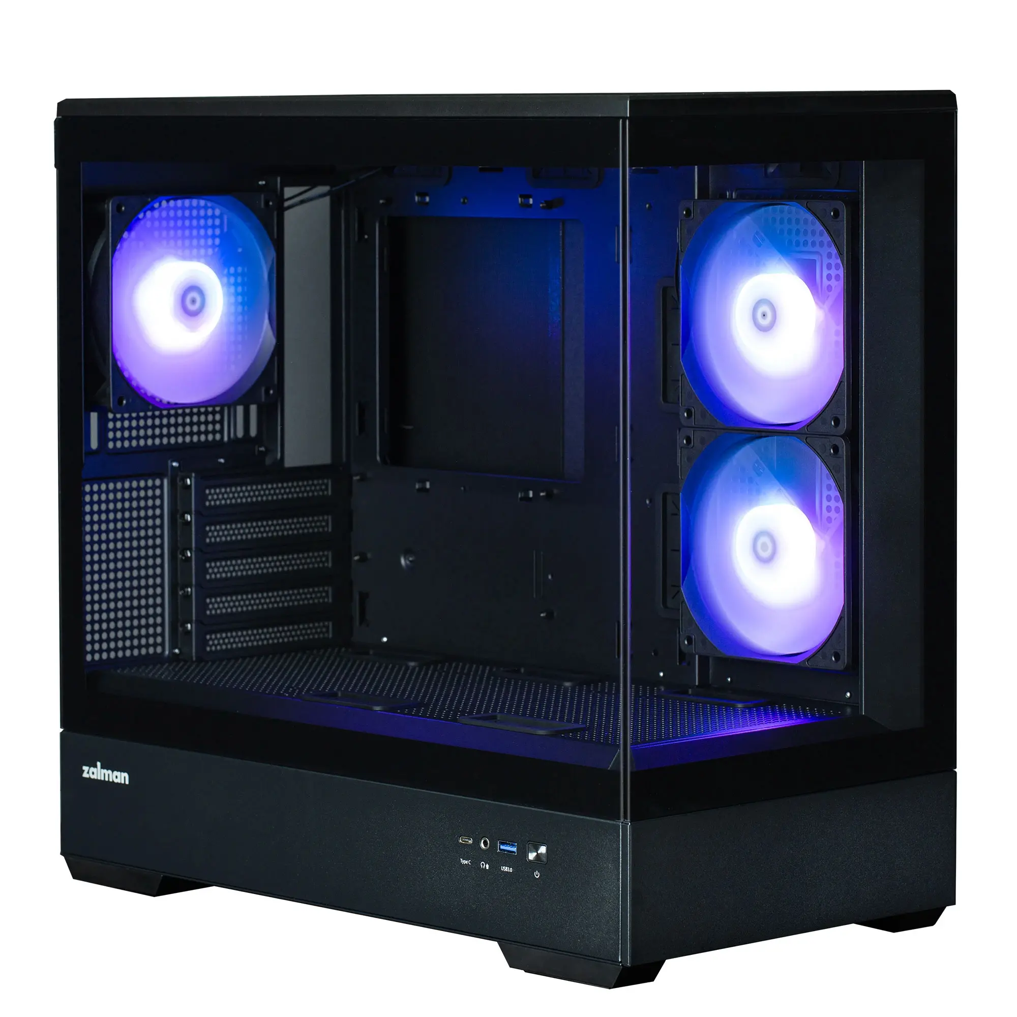 Zalman κουτί mATX - P30 Black - aRGB, Tempered Glass - image 2