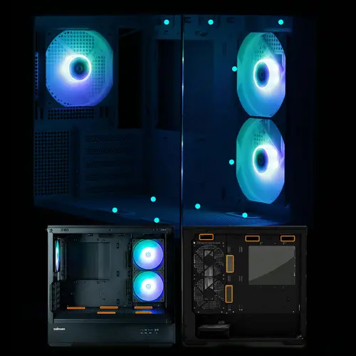 Zalman carcasă mATX - P30 Black - aRGB, Tempered Glass - 24