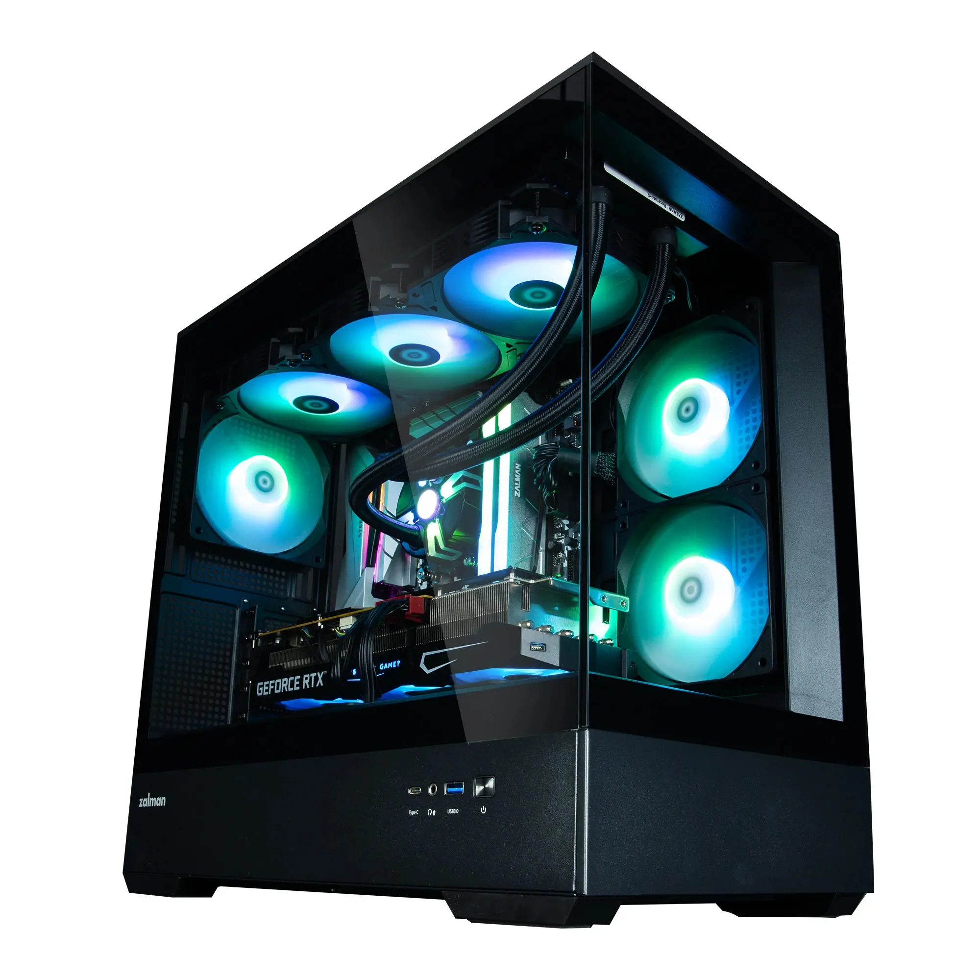 Zalman κουτί mATX - P30 Black - aRGB, Tempered Glass - image 3
