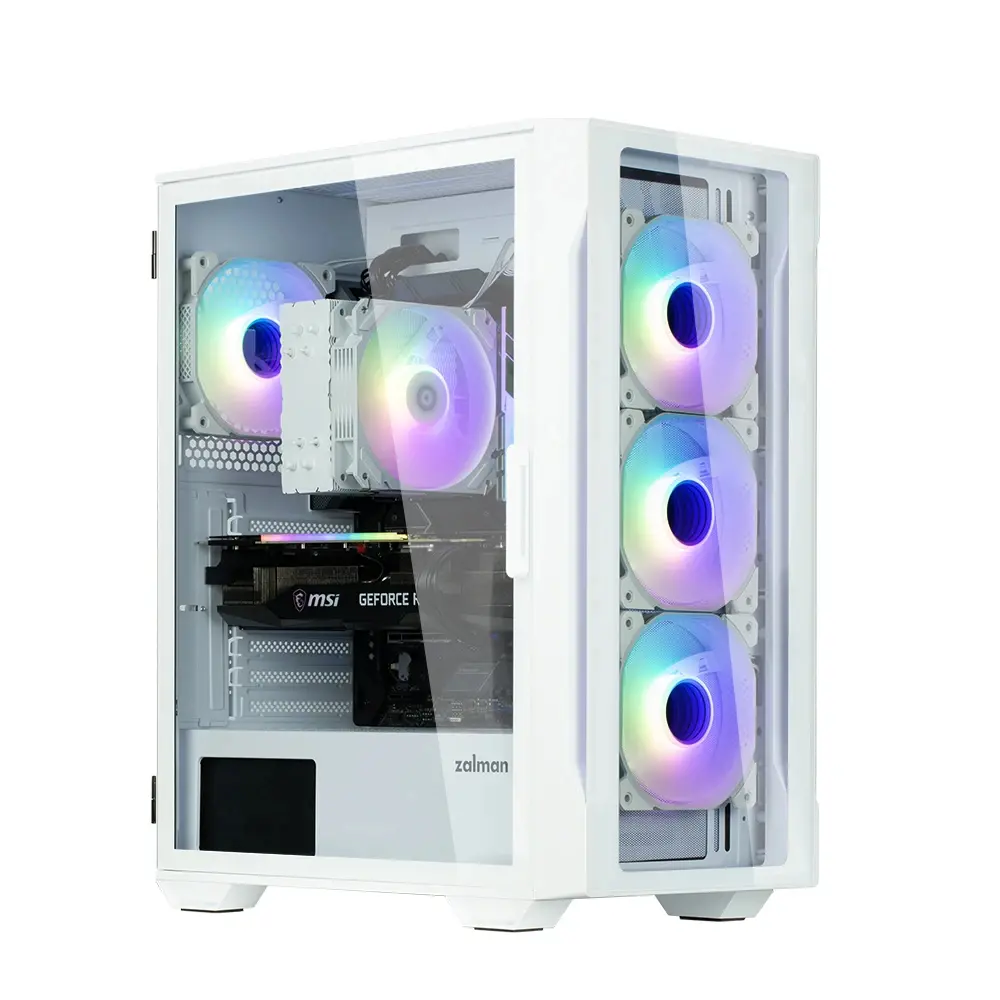Zalman кутия Case ATX - I3 NEO TG White - aRGB, Tempered Glass - image 1