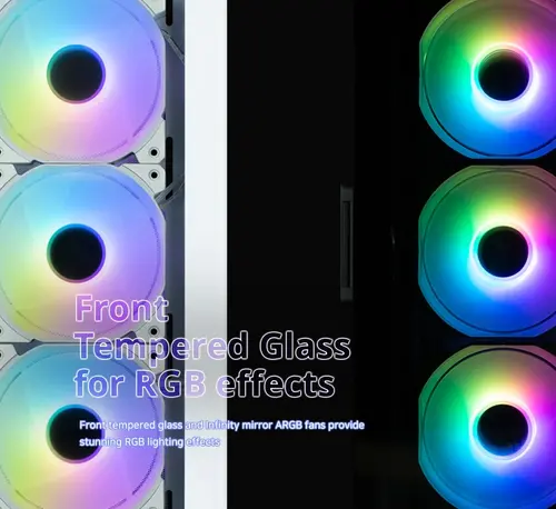 Zalman кутия Case ATX - I3 NEO TG White - aRGB, Tempered Glass - image 12