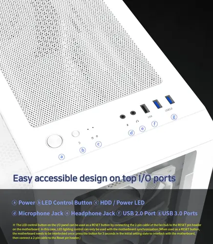 Zalman кутия Case ATX - I3 NEO TG White - aRGB, Tempered Glass - image 9