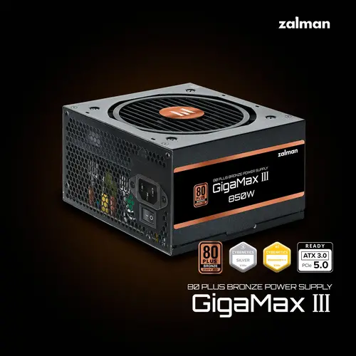 Zalman захранване PSU GigaMax III ATX 3.0 850W Bronze - ZM850-GV3 - 7