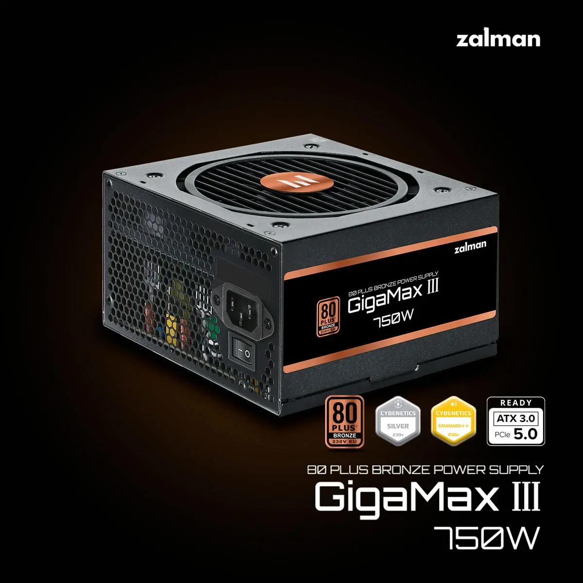 Zalman τροφοδοτικό PSU GigaMax III ATX 3.0 750W Bronze - ZM750-GV3 - image 4