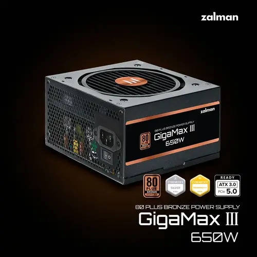 Zalman захранване PSU GigaMax III ATX 3.0 650W Bronze - ZM650-GV3 - 5