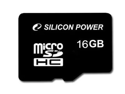 SILICON POWER memory card Micro SDHC 16GB Class 10 + Adapter - image 1