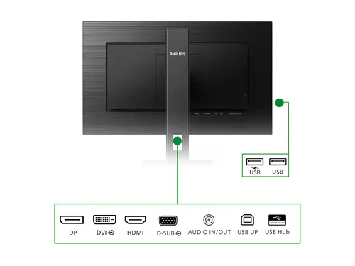 Монитор, Philips 272B1G, 27" IPS WLED, 1920x1080@75Hz, 4ms GtG, 250 cd/m2, 1000:1, 50M:1 DCR, Adaptive Sync, FlickerFree, Low Blue Mode, 2Wx2, Tilt, Height Adjust, Pivot, Swivel, D-SUB, DVI, HDMI, DP, USB hub - image 2