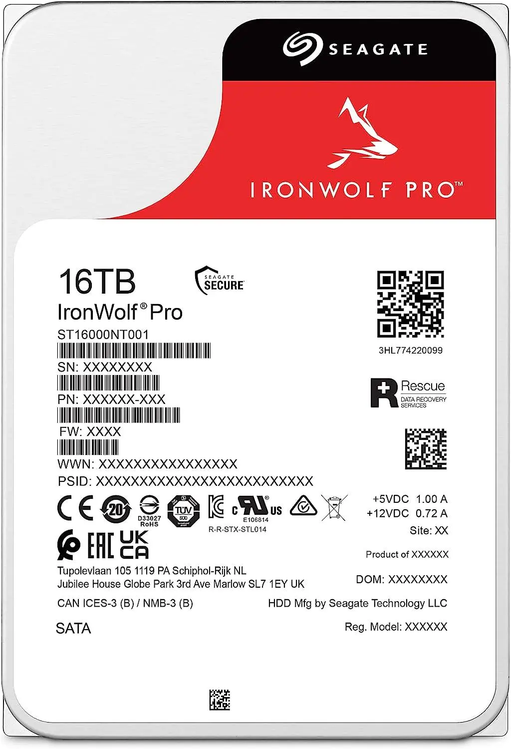 SEAGATE HDD Ironwolf pro NAS (3.5''/16TB/SATA/rmp 7200) - image 1