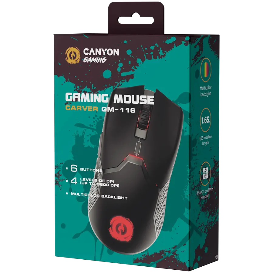 CANYON mouse Carver GM-116 6buttons Wired Black - image 5