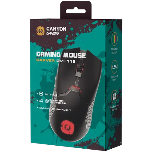 CANYON mouse Carver GM-116 6buttons Wired Black - image 5