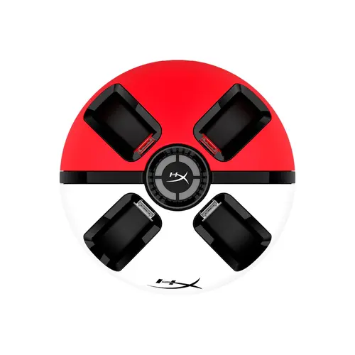 Σταθμός σύνδεσης HyperX ChargePlay Quad 2, για χειριστήρια Nintendo Switch Joy-Con, Λευκό/Κόκκινο - 2