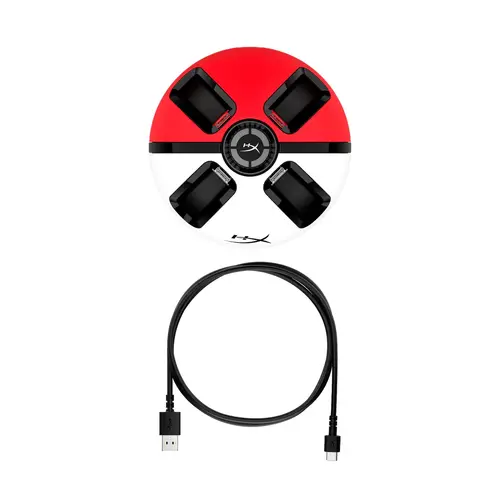 Stație de andocare HyperX ChargePlay Quad 2, pentru controlere Nintendo Switch Joy-Con, Alb/Roșu - 4
