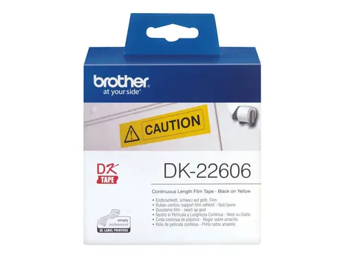 Χάρτινη ταινία BROTHER συνεχής Film Κίτρινο 62mm X 15.24m για QL-5xx - 5