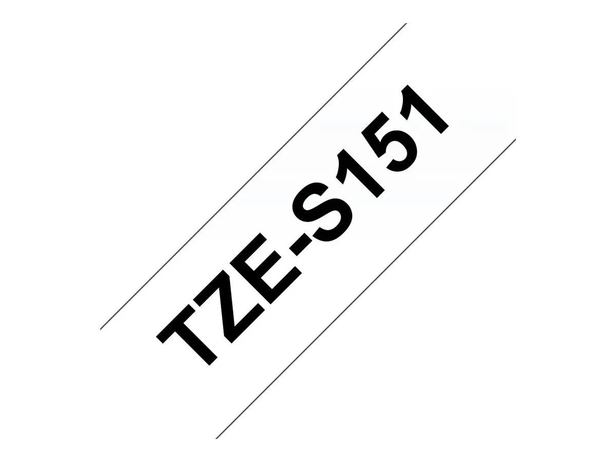 BROTHER TZES151 24mm NEGRU PE TRANSPARENT BANDĂ ADEZIVĂ - image 4