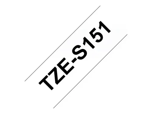 BROTHER TZES151 24mm NEGRU PE TRANSPARENT BANDĂ ADEZIVĂ - 5