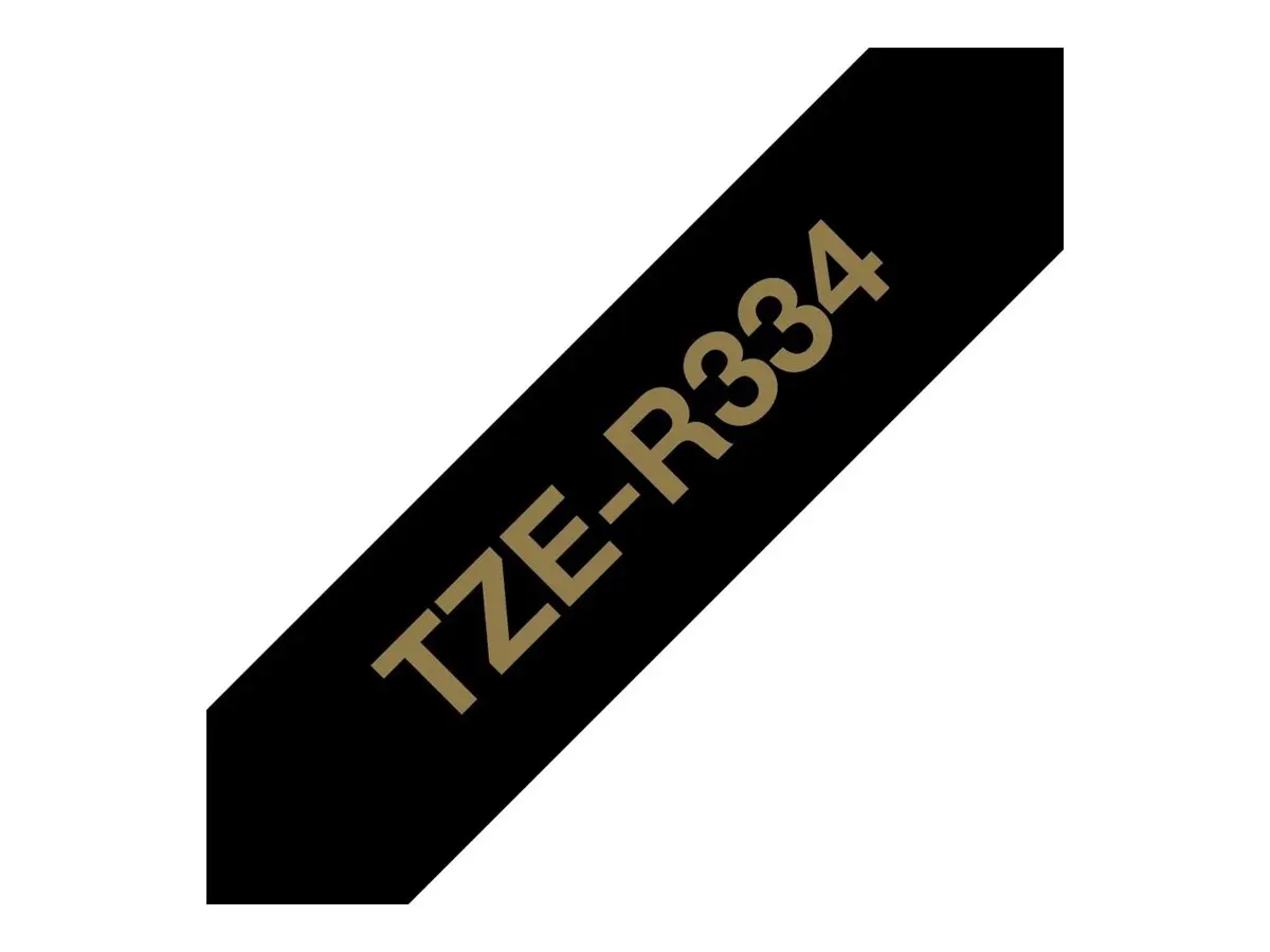 BROTHER P-Touch 12mm black/gold ribbon tape - image 1